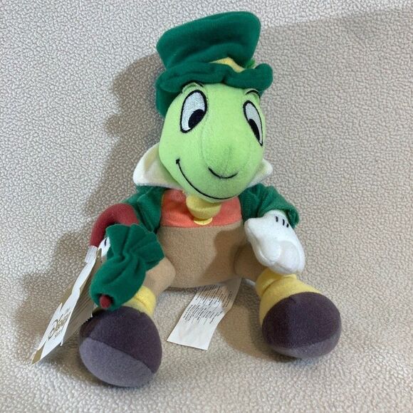 The Disney Store‎ Bean Bag Jiminy Cricket 8" Plush St Patricks Day Vintage 1999 - Picture 1 of 11